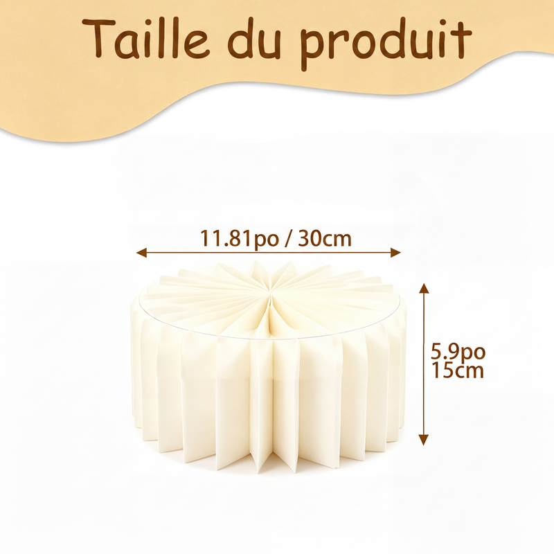 Supports cylindriques pliables pour fêtes