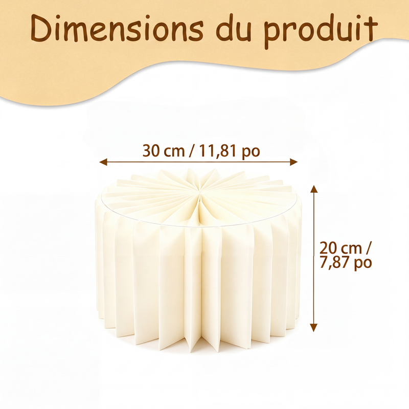 Supports cylindriques pliables pour fêtes