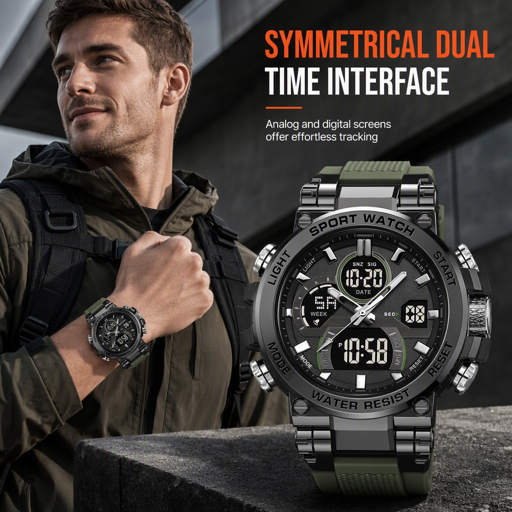⌚ PROMO FLASH : 50% DE RÉDUCTION ! Montre de Sport Numérique Style Tactique – Double Affichage & Étanche 50 M for Toutes Vos Aventures en Plein Air 💧✨