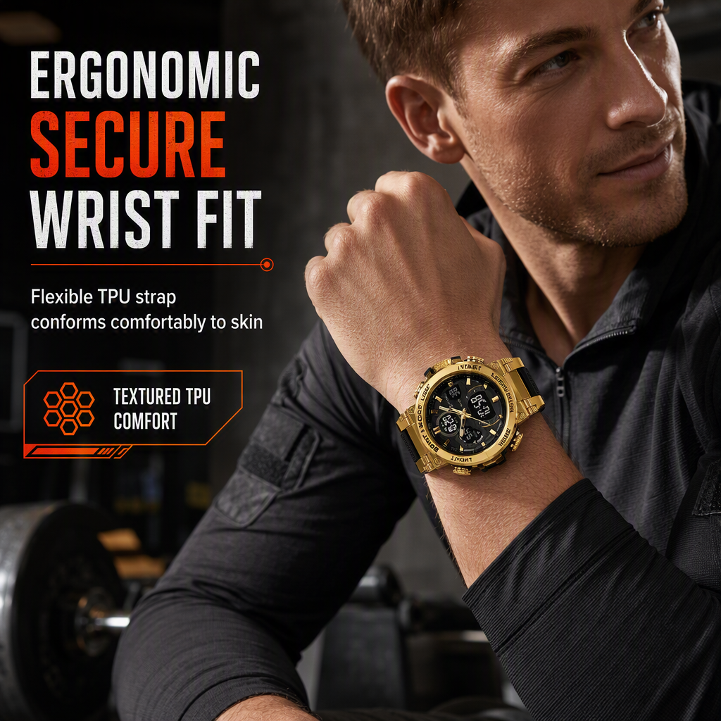 ⌚ PROMO FLASH : 50% DE RÉDUCTION ! Montre de Sport Numérique Style Tactique – Double Affichage & Étanche 50 M for Toutes Vos Aventures en Plein Air 💧✨