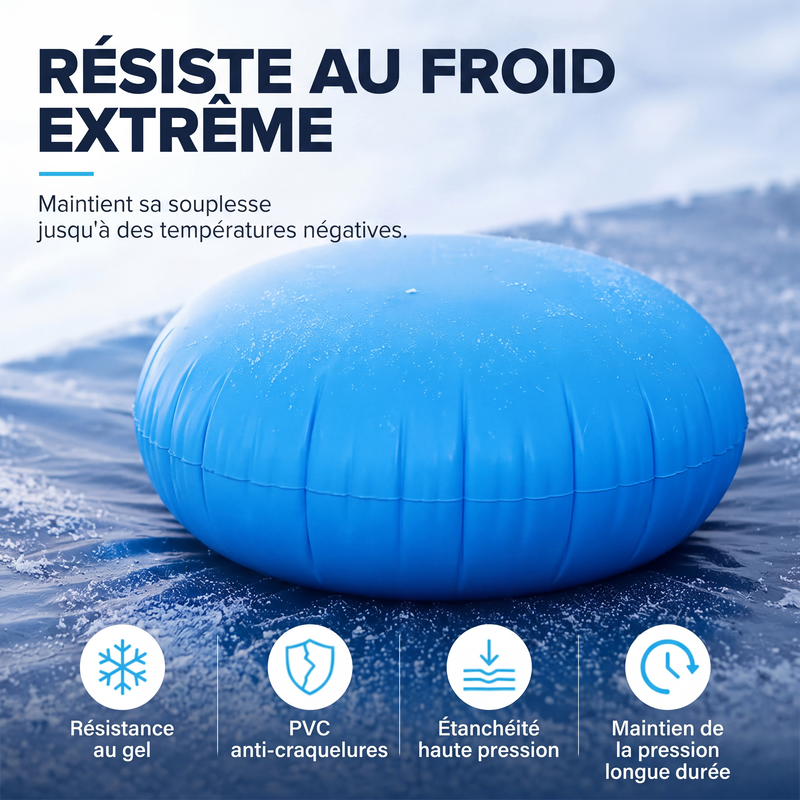 📢📢50% DE RÉDUCTION !! ⏰ Coussin d'Air d'Hivernage pour Piscine – Anti-Gel, Avec Cordes 🛟