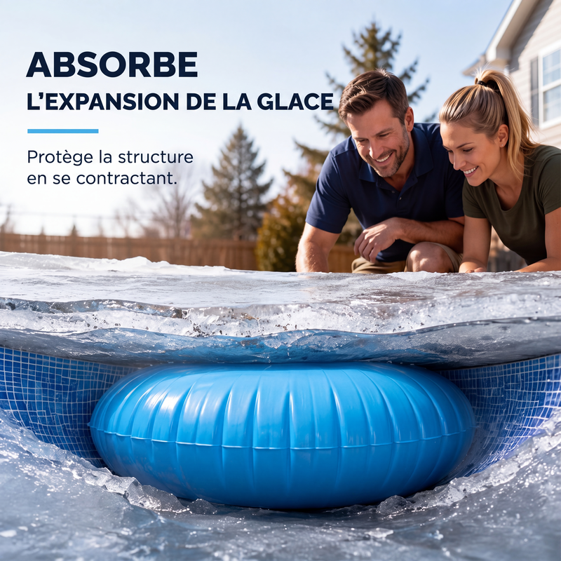 📢📢50% DE RÉDUCTION !! ⏰ Coussin d'Air d'Hivernage pour Piscine – Anti-Gel, Avec Cordes 🛟