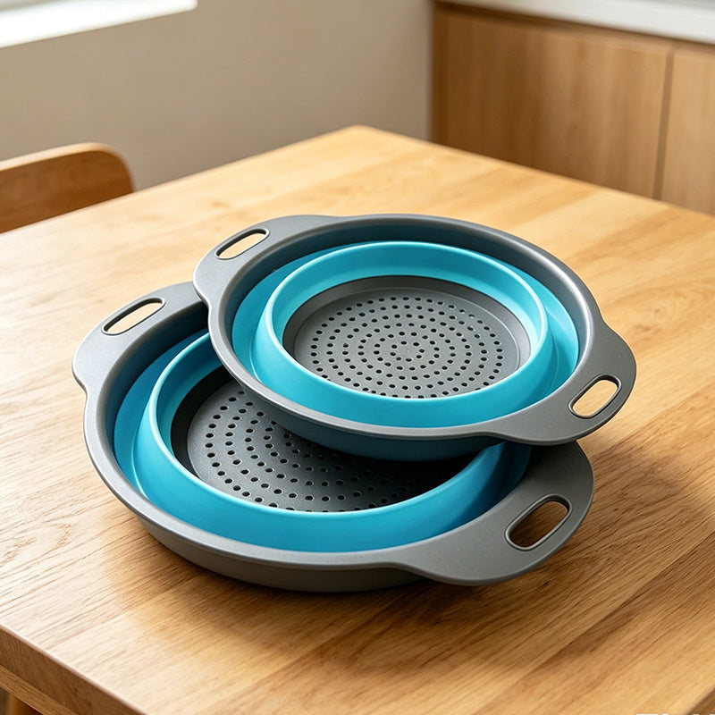 Passoire de cuisine pliable, panier égouttoir à légumes et fruits peu encombrant