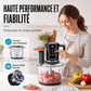 Robot culinaire multifonction avec commande tactile et bol en verre