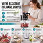 Robot culinaire multifonction avec commande tactile et bol en verre