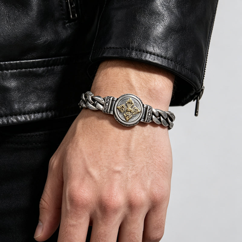 🔥 PROMO FLASH : 50% DE RÉDUCTION ! Bracelet Vajra Rotatif Vintage – Détail Rotatif Lisse & Style Audacieux for Un Look Affirmé au Quotidien 👑✨