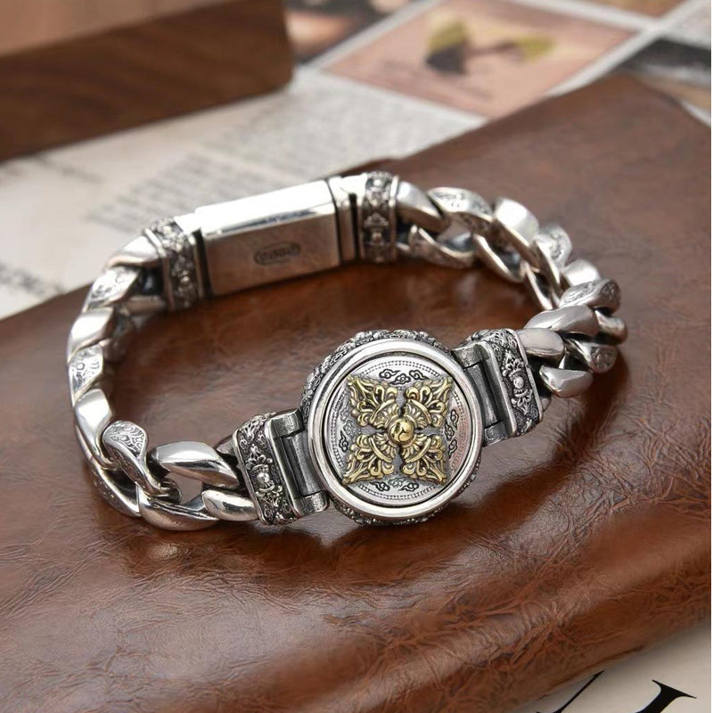 🔥 PROMO FLASH : 50% DE RÉDUCTION ! Bracelet Vajra Rotatif Vintage – Détail Rotatif Lisse & Style Audacieux for Un Look Affirmé au Quotidien 👑✨