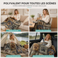 🐾 50% DE RÉDUCTION! 🛋️ Couverture en flanelle – Motifs pattes, douce & réconfortante ✨