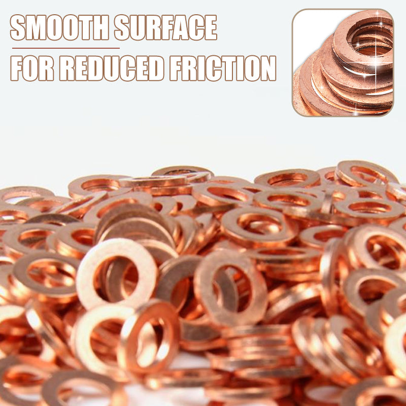 🔧 50% DE RÉDUCTION! ⚙️ Rondelles plates en cuivre – 100/200 pièces, robustes & polyvalentes ✨