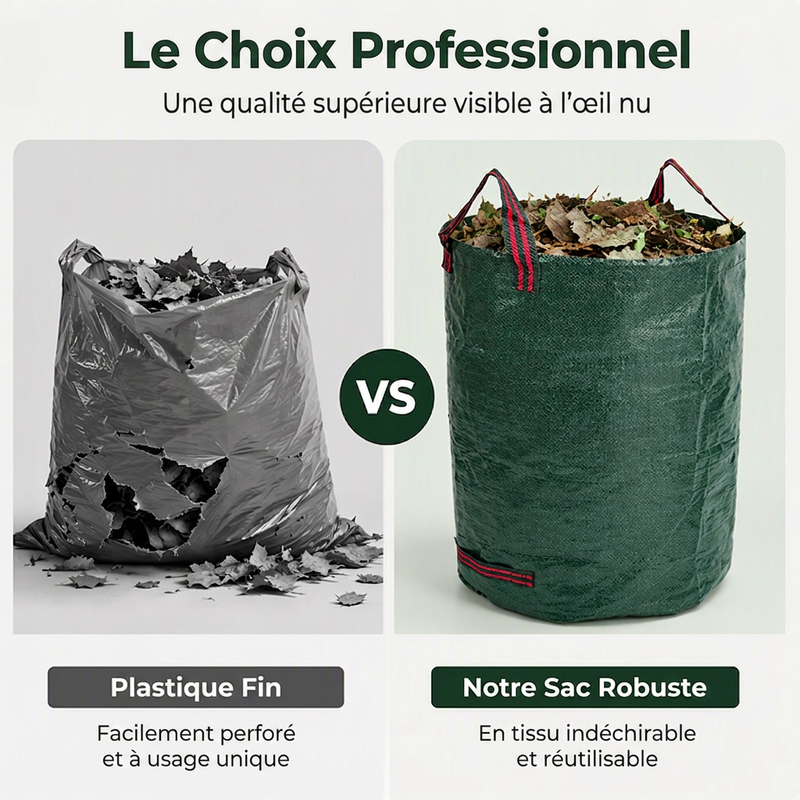 Sacs à déchets de jardinage réutilisables et résistants