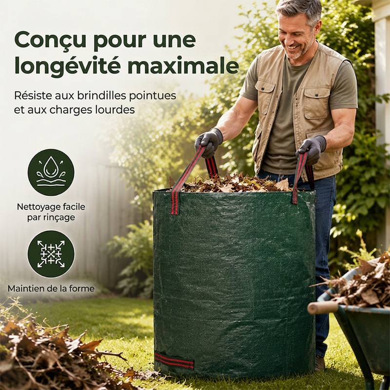 Sacs à déchets de jardinage réutilisables et résistants