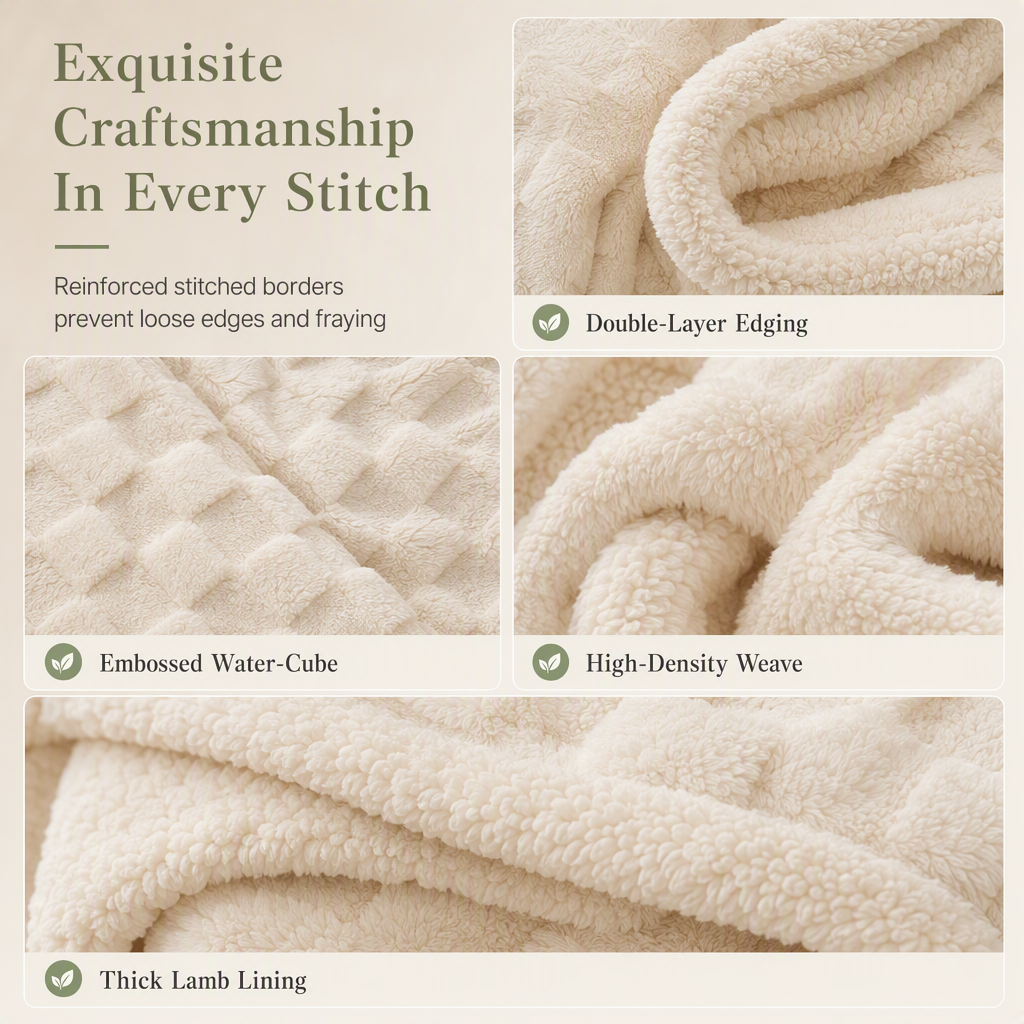 ☁️🔥 Plaid épais double couche Sherpa & flanelle – Chaleur enveloppante, douceur nuage, le cocon parfait pour affronter l’hiver sans augmenter le chauffage ❄️🛋️