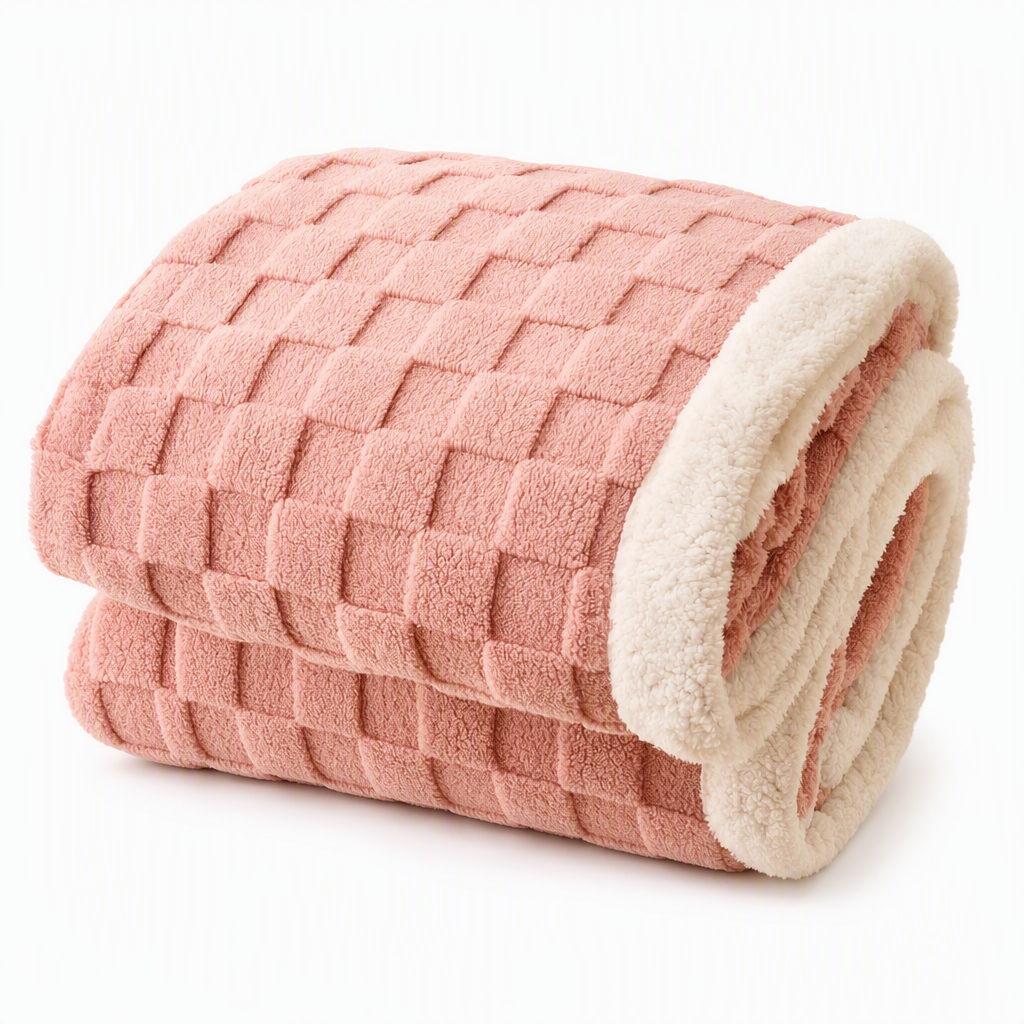 ☁️🔥 Plaid épais double couche Sherpa & flanelle – Chaleur enveloppante, douceur nuage, le cocon parfait pour affronter l’hiver sans augmenter le chauffage ❄️🛋️