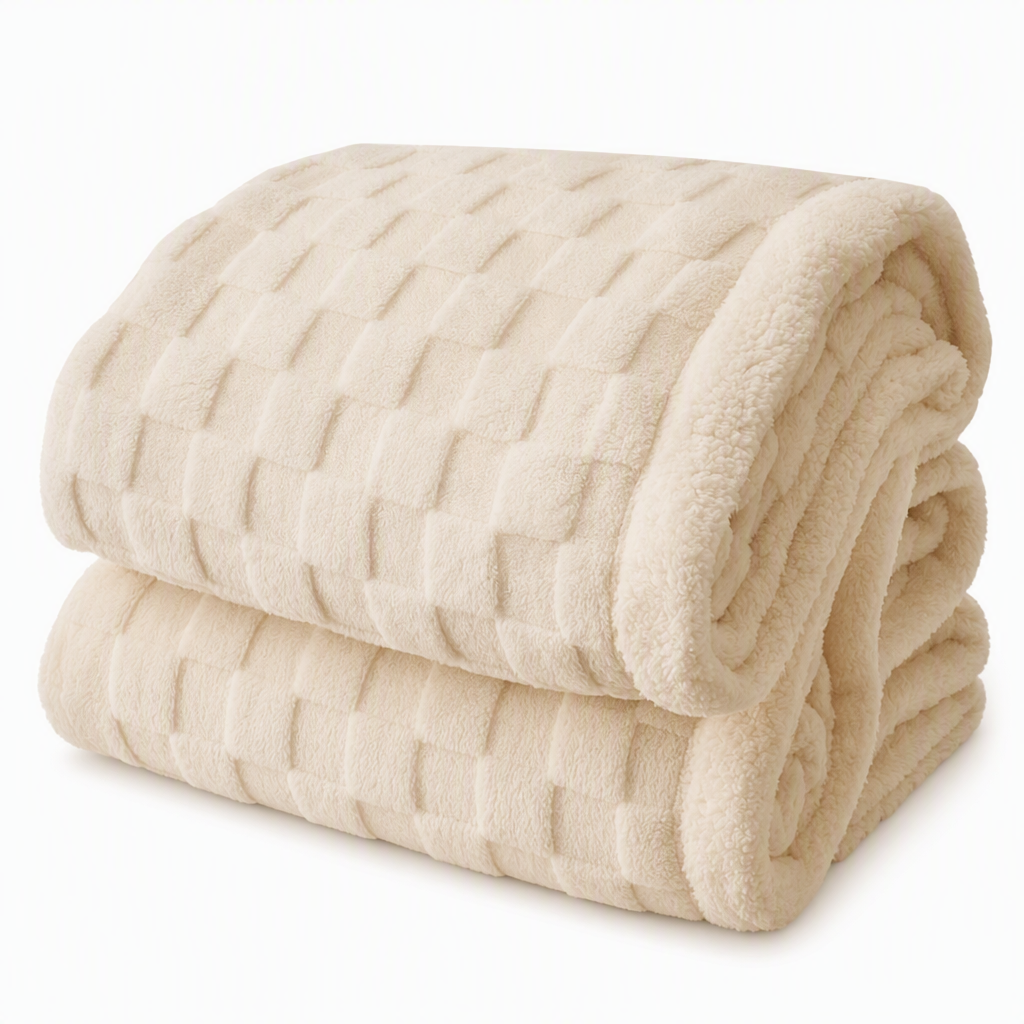 ☁️🔥 Plaid épais double couche Sherpa & flanelle – Chaleur enveloppante, douceur nuage, le cocon parfait pour affronter l’hiver sans augmenter le chauffage ❄️🛋️