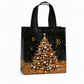 🎉 Soldes 2026 — Plus de 12 000 vendus !🎄 Sac Cadeau de Noël en Non-Tissé Noir – Détails Dorure Or Réutilisable ✨