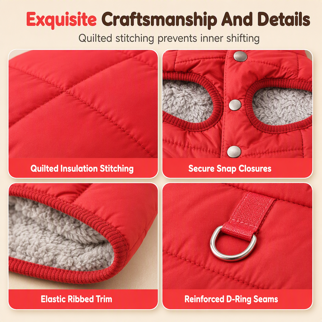 🐕 50% DE RÉDUCTION! 🧥 Manteau à capuche – Harnais intégré, chaud & coupe‑vent ✨