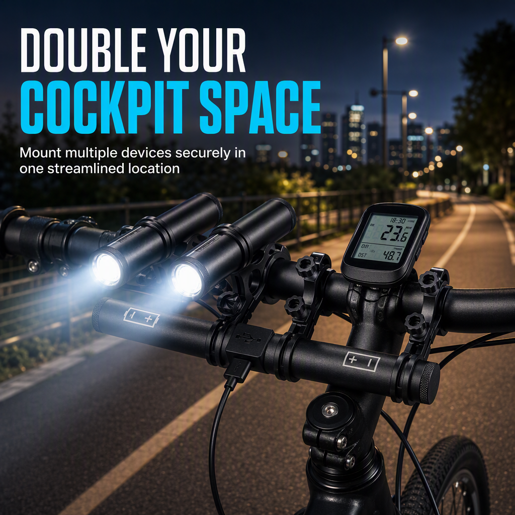 🚴 PROMO FLASH : 50% DE RÉDUCTION ! Rallonge de Guidon de Vélo avec Batterie Externe USB – Double Fixation Antidérapante, Étanche & Résistante aux Vibrations for un Cockpit Évolutif et une Recharge Continue ✨🔋