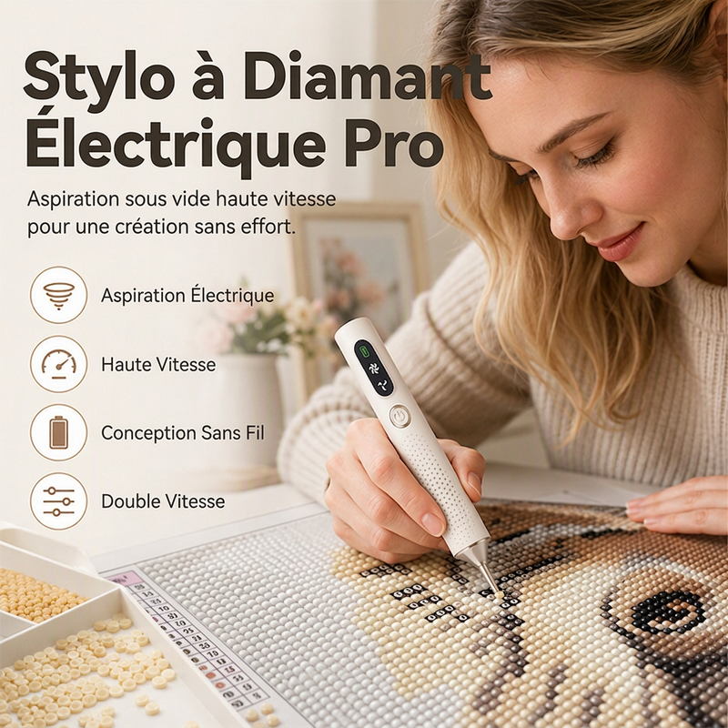 Stylo à diamants électrique rechargeable