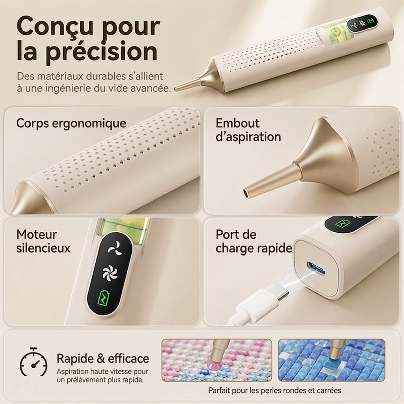 Stylo à diamants électrique rechargeable