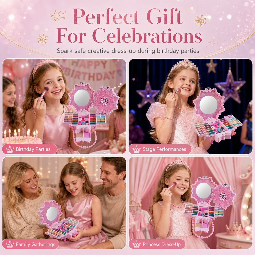 👑 PROMO FLASH : 50% DE RÉDUCTION ! Coffret de Maquillage Lavable Princesse – Formule Douce & Valisette Portable for Des Heures de Jeu Créatif 🎁✨