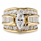 ⏳Offre spéciale à durée limitée⏰Bague de fiançailles plaquée avec oxyde de zirconium, bijou fantaisie taille marquise