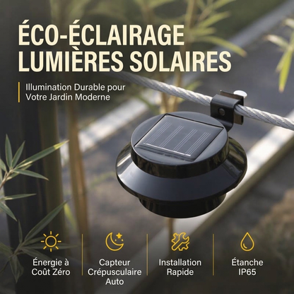 🌤️🏡 Lampe Solaire LED pour Gouttière et Mur Extérieur – Sans Câblage, Compacte et Disponible en Deux Ambiances