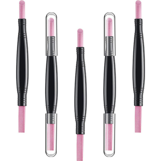 Stylo à lime à ongles en quartz double tête pour polissage des ongles