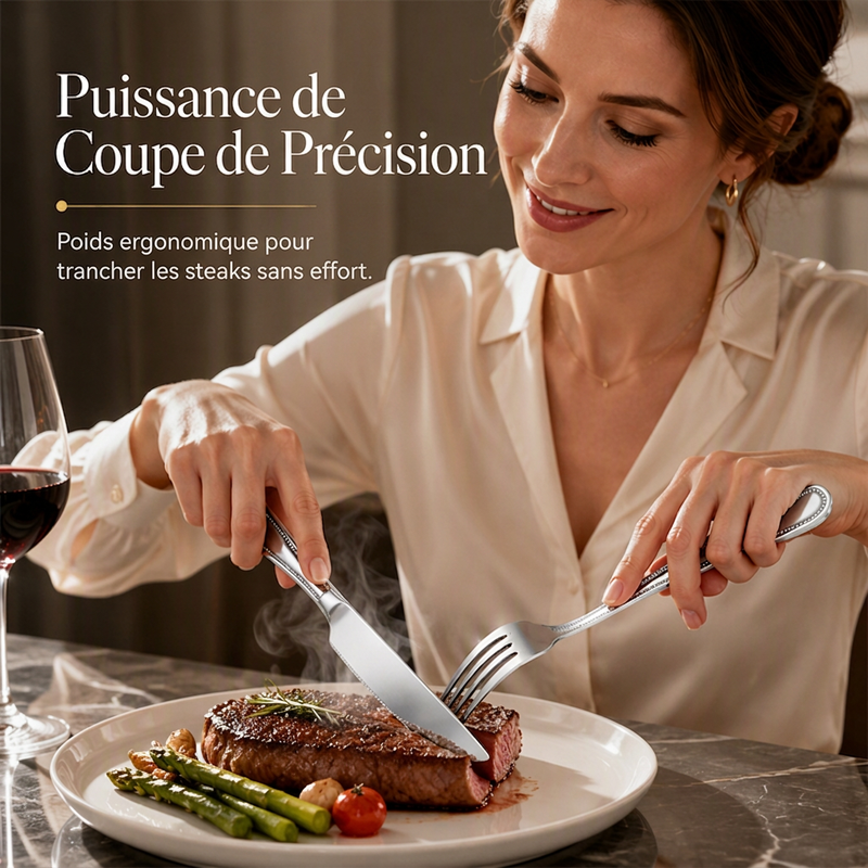 Ensemble de couverts en acier inoxydable de 4 pièces