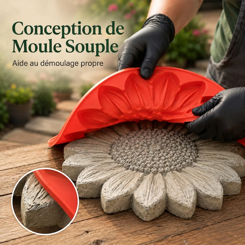 Moule réutilisable en silicone pour pas japonais, pour la création DIY d'allées de jardin