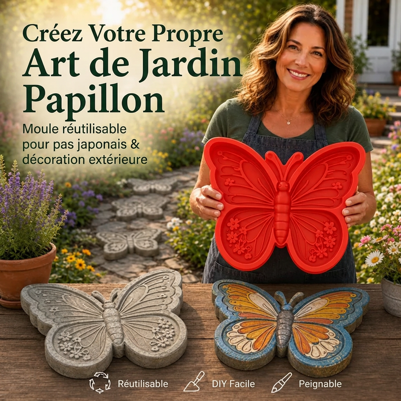 Moule réutilisable en silicone pour pas japonais, pour la création DIY d'allées de jardin