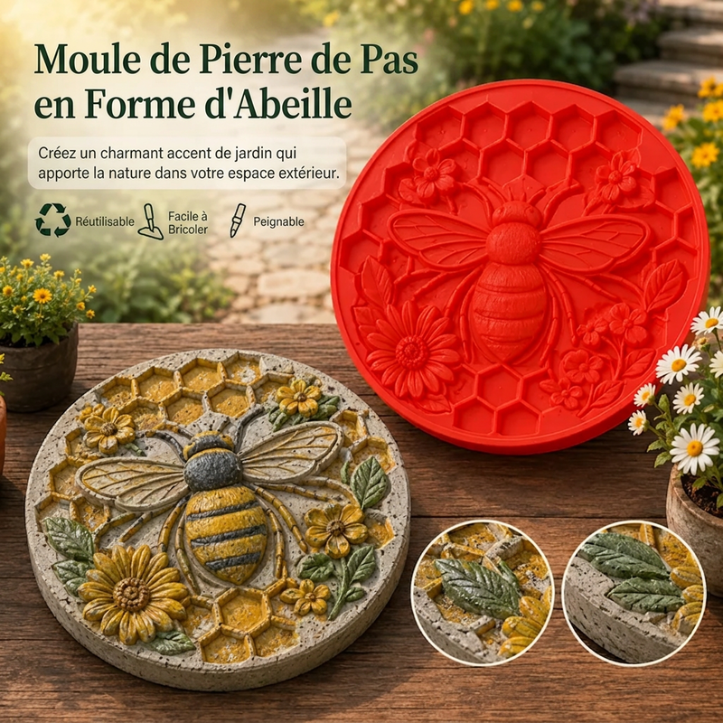 Moule réutilisable en silicone pour pas japonais, pour la création DIY d'allées de jardin