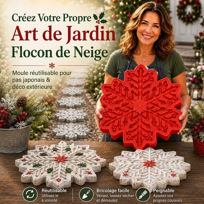 Moule réutilisable en silicone pour pas japonais, pour la création DIY d'allées de jardin
