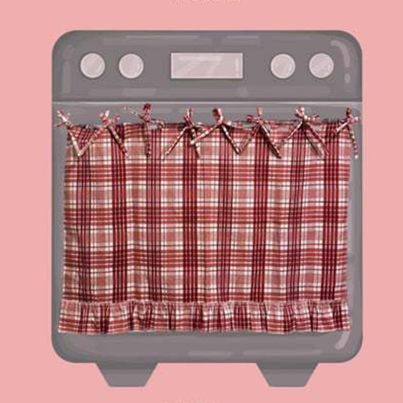 🏡🎀 Jupe de Porte de Four à Volants Style Ferme – Charme Rustique, Liens à Nouer et Finition Artisanale