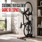 Support de stationnement au sol pour vélo pliable, présentoir à vélo en forme de U à double poteau, adapté aux vélos de route et aux VTT