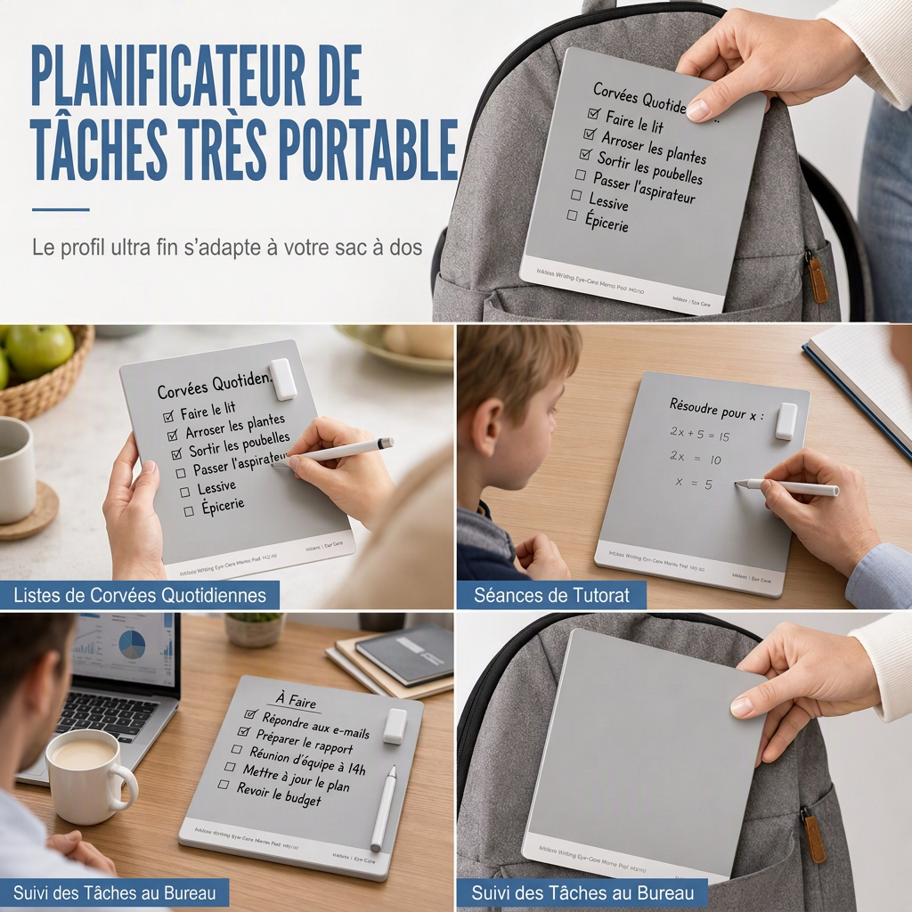 📋 Économisez 50 % ! ✍️ Tableau blanc magnétique – Sans encre, sans poussière et protecteur pour les yeux ✨