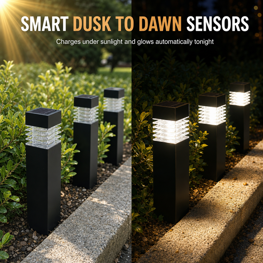 Lampes solaires d'extérieur pour jardin : lampes carrées étanches à enfoncer dans le sol, pour allées et pelouses, destinées à la décoration de jardins et d'espaces verts