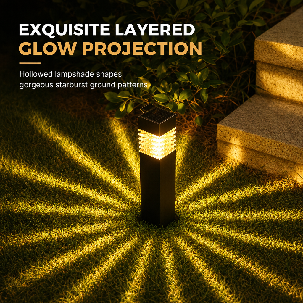 Lampes solaires d'extérieur pour jardin : lampes carrées étanches à enfoncer dans le sol, pour allées et pelouses, destinées à la décoration de jardins et d'espaces verts