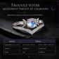 ✨Bague vintage gothique en pierre de lune croissant – finition platine, sertissage à griffes en forme de V, pavé brillant et confort ergonomique – élégance mystique pour tous les jours 💍