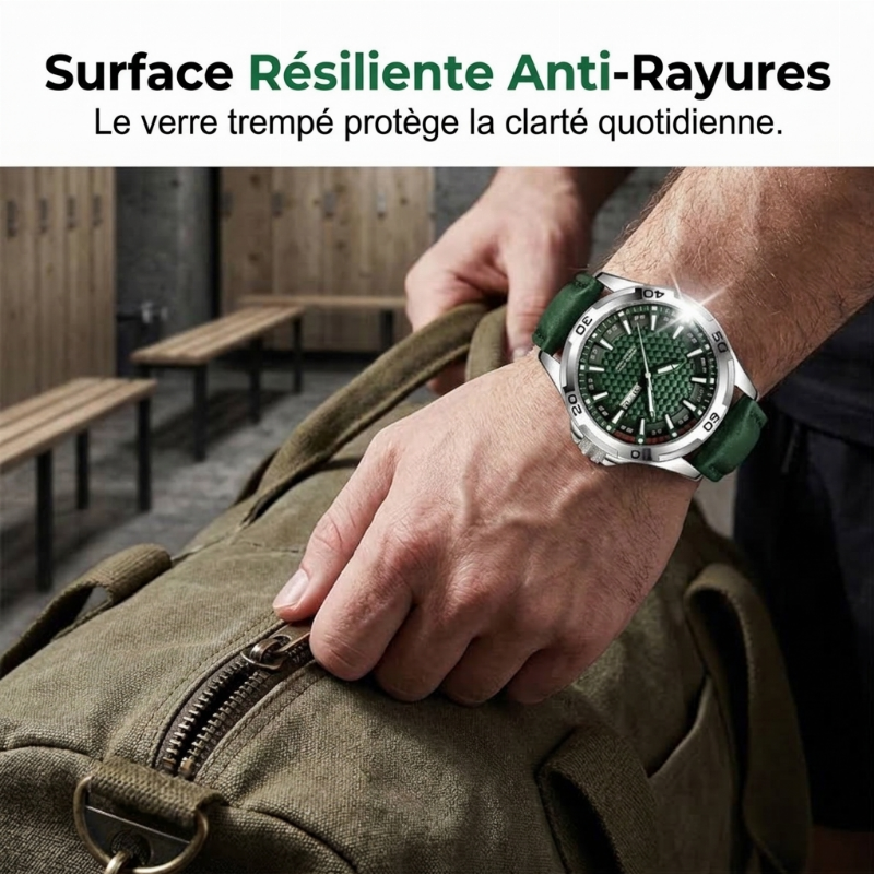 Montre-bracelet de sport à quartz lumineuse pour homme, étanche 30M
