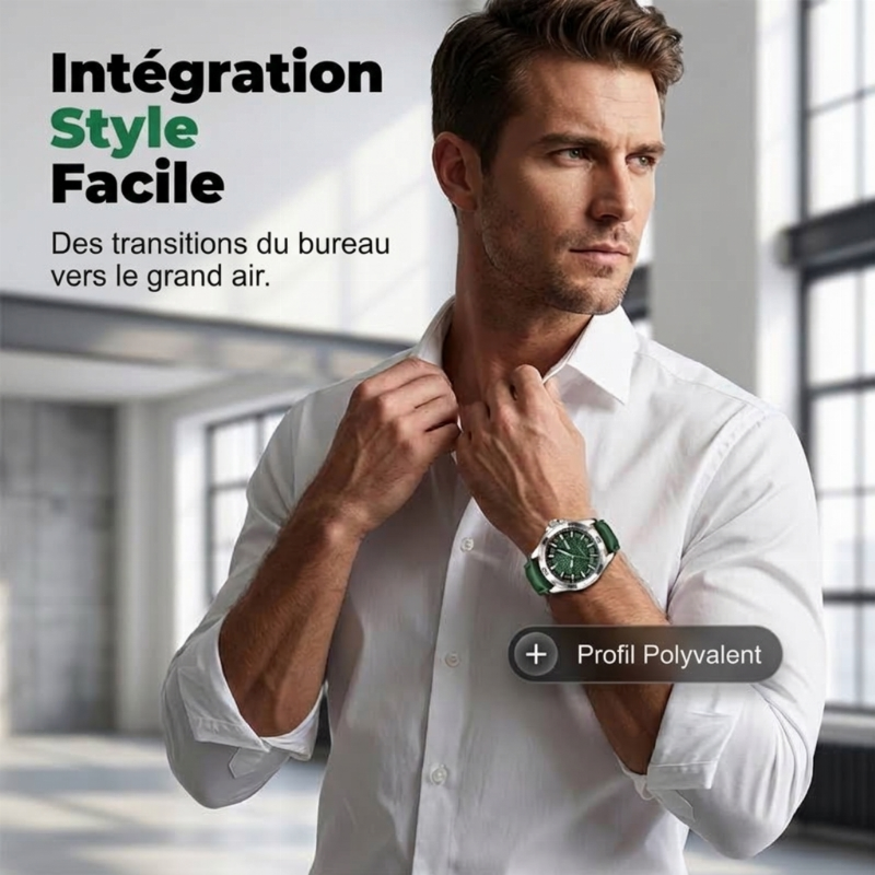 Montre-bracelet de sport à quartz lumineuse pour homme, étanche 30M