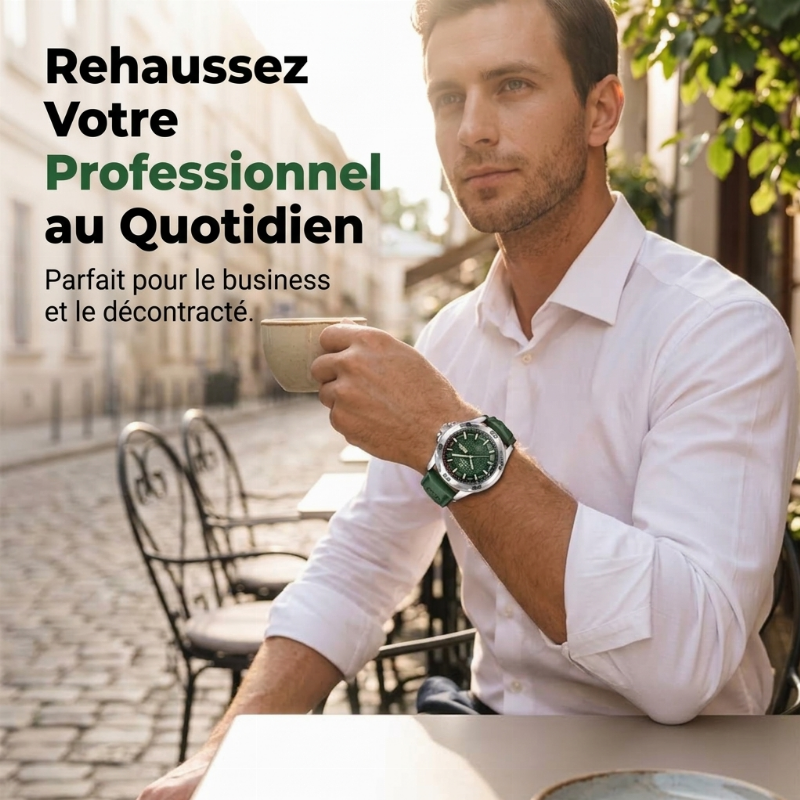 Montre-bracelet de sport à quartz lumineuse pour homme, étanche 30M
