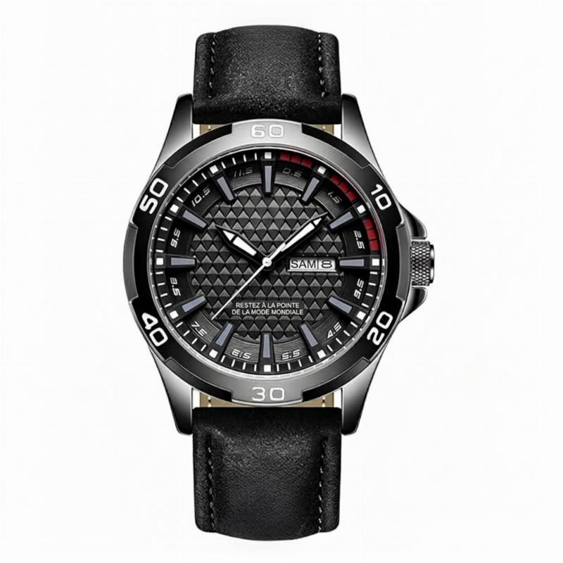Montre-bracelet de sport à quartz lumineuse pour homme, étanche 30M