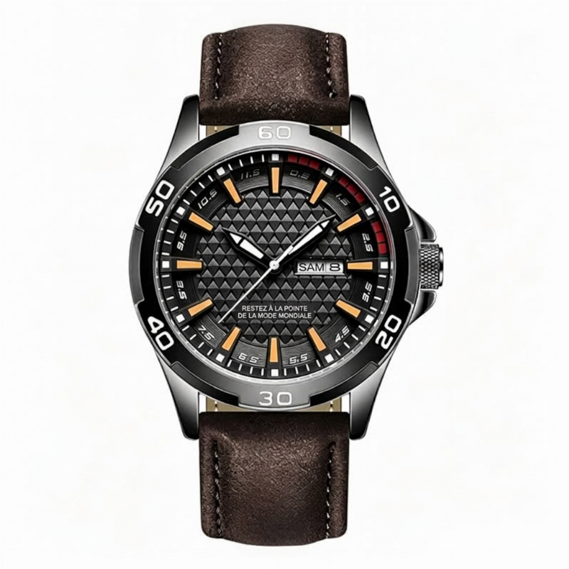 Montre-bracelet de sport à quartz lumineuse pour homme, étanche 30M