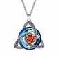 Collier pendentif avec pierre de naissance et nœud celtique pour femme