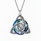 Collier pendentif avec pierre de naissance et nœud celtique pour femme