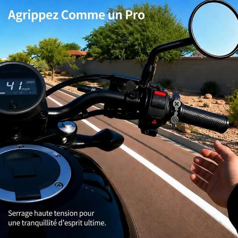 Bloqueur d'accélérateur de moto pour les longs trajets