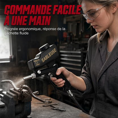 Pistolet de sablage pneumatique portable et tenu à la main