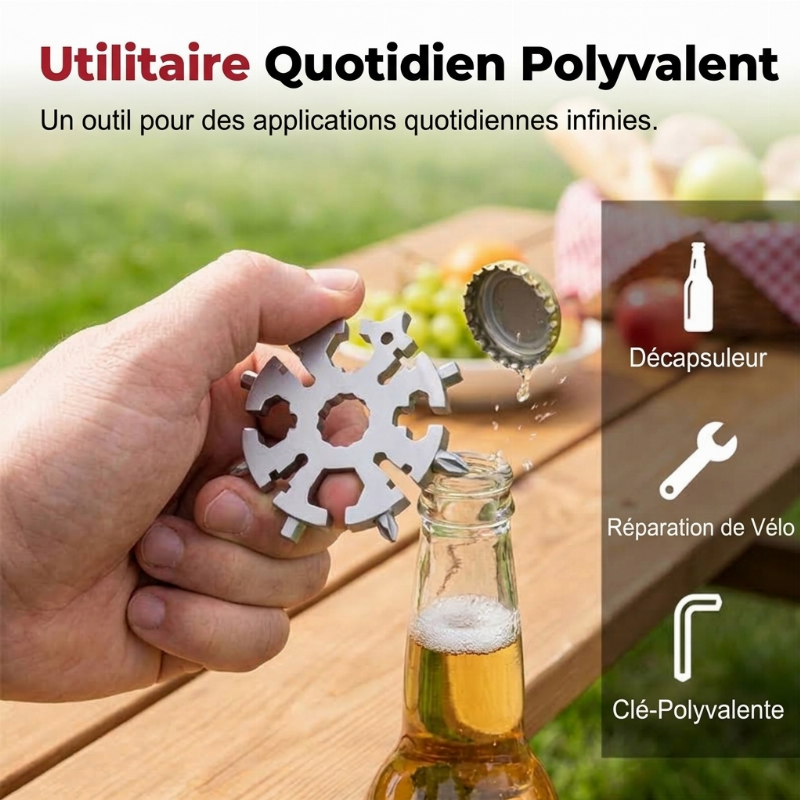 Outil multi-fonctions flocon de neige 20-en-1