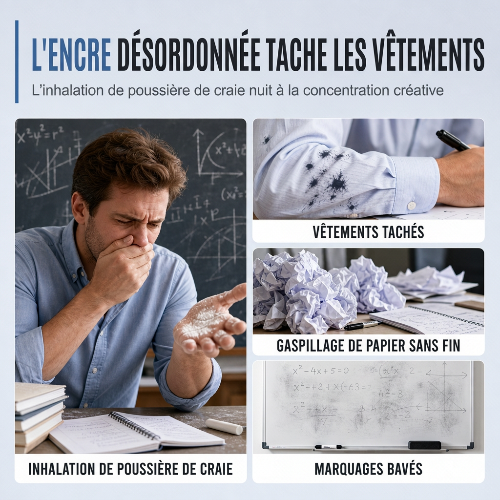 📋 Économisez 50 % ! ✍️ Tableau blanc magnétique – Sans encre, sans poussière et protecteur pour les yeux ✨