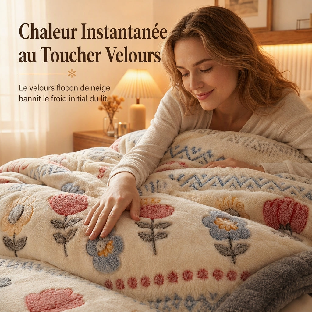 ⏳ Réduction de 50% pour une durée limitée ⏰🛌 Couette en molleton Sherpa double face – Couette d'hiver épaisse et chaude, texture velours douce | Literie de chambre confortable pour un confort ultime ❄️
